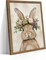 Framed Easter Bunny Wall Art, Spring Easter Rabbit Garland Canvas Wall Decor Painting, Cute Animal Flower Artwork Prints Pictures for Kids Nursery Living Room Bedroom 8x10 Inch Wood Frame
